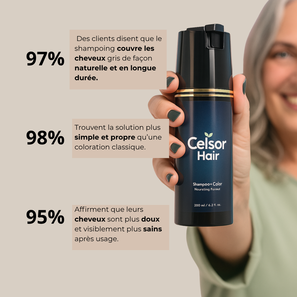 Celsor Hair - Shampoing 10 Minutes Anti-Cheveux Blancs